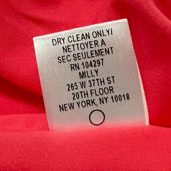 Milly Womens Stretch Silk Crepe Mini Tank Dress Pink Coral Sleeveless size 2 - Picture 11 of 14